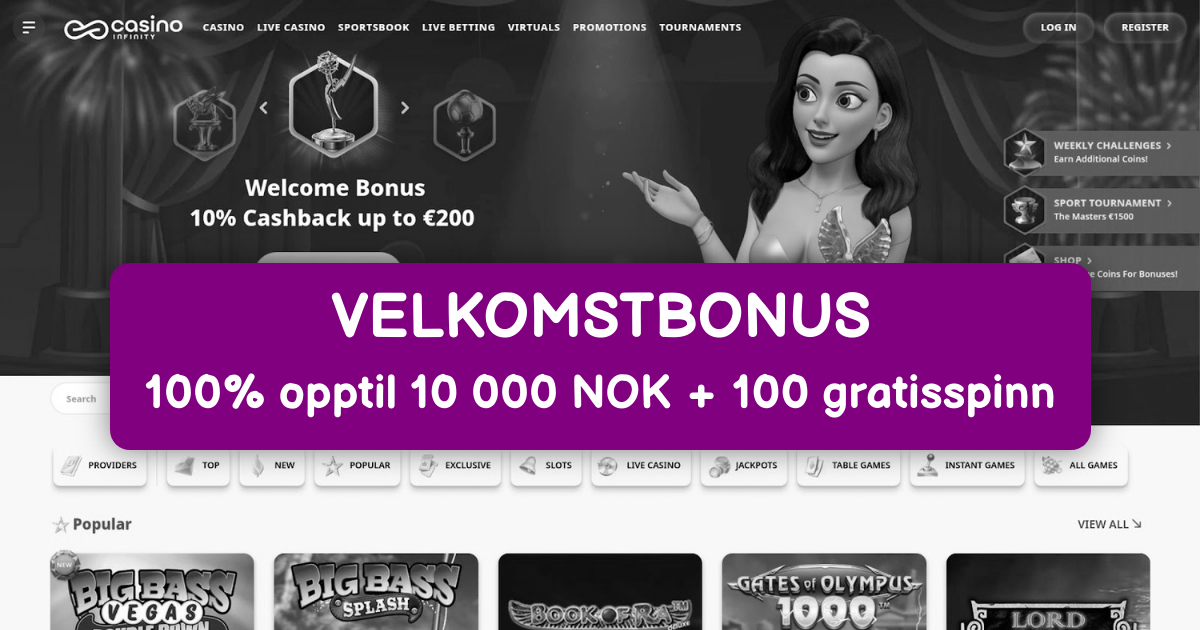 Infinity Casino - Beste Online Spilleautomater i Norge